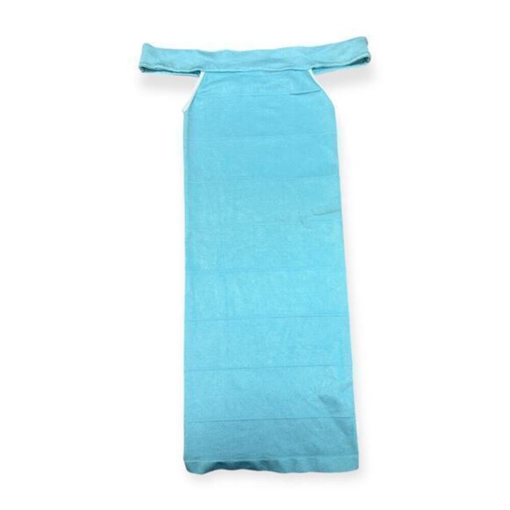 Off the Shoulders Bodycon Dress in Blue